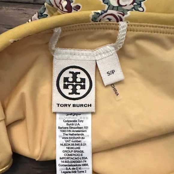 NWOT Tory Burch Printed String Bikini – Yellow Garden Rose – Size S - Picture 11 of 11